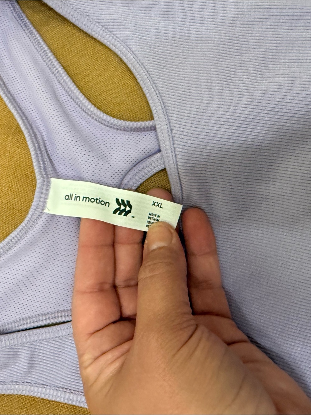 all in motion Light Lavender Ribbed Racerback Tank - Picture 2 of 3